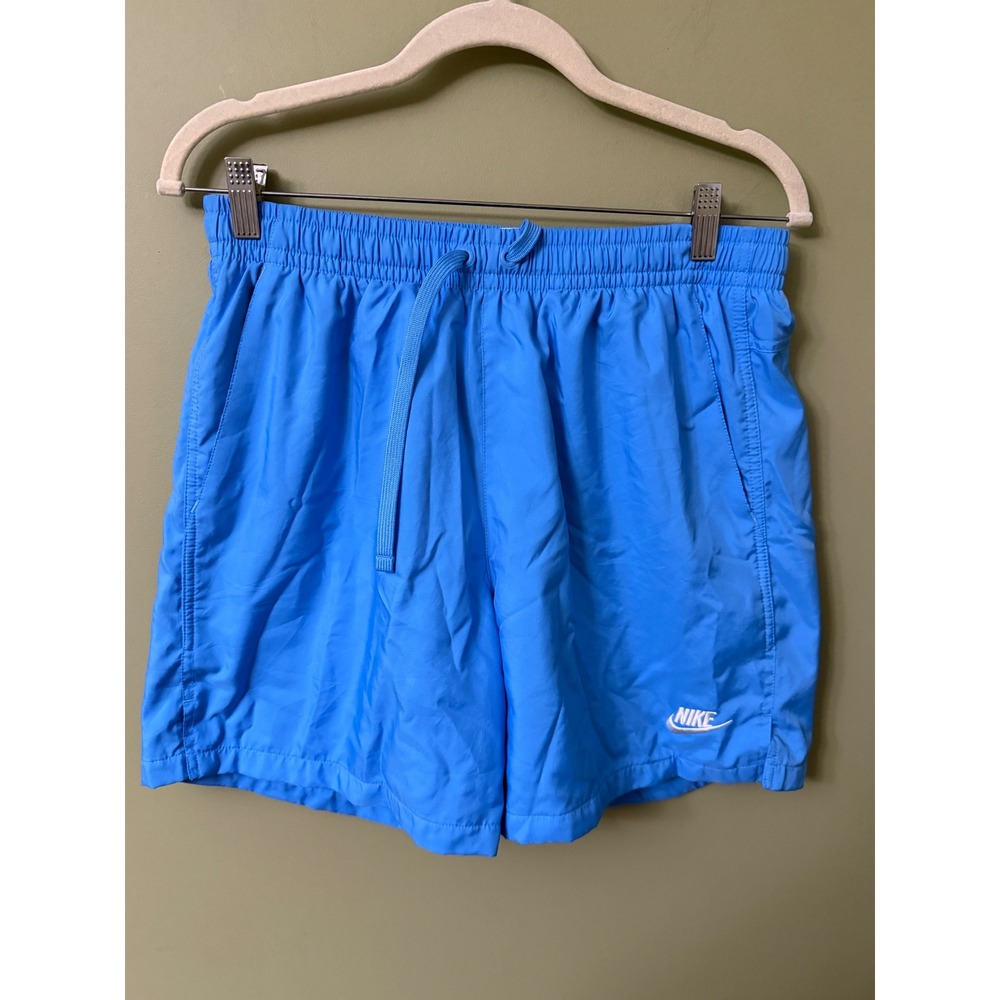Nike Mens 6" Woven Flow Shorts Light Blue Medium Standard Fit Mid Thigh